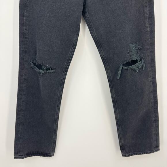 AGOLDE | 90’s Mid Rise Loose Smokestack Black Straight Leg Jeans 25 - Picture 7 of 11
